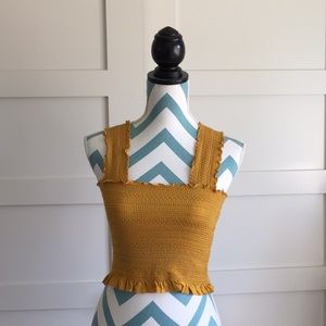 Urban outfitters mustard yellow top